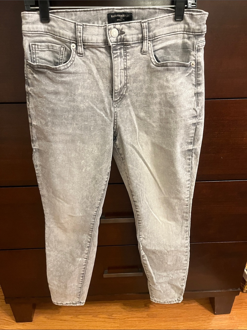 Banana Republic Light Gray Washed Ankle Jeans